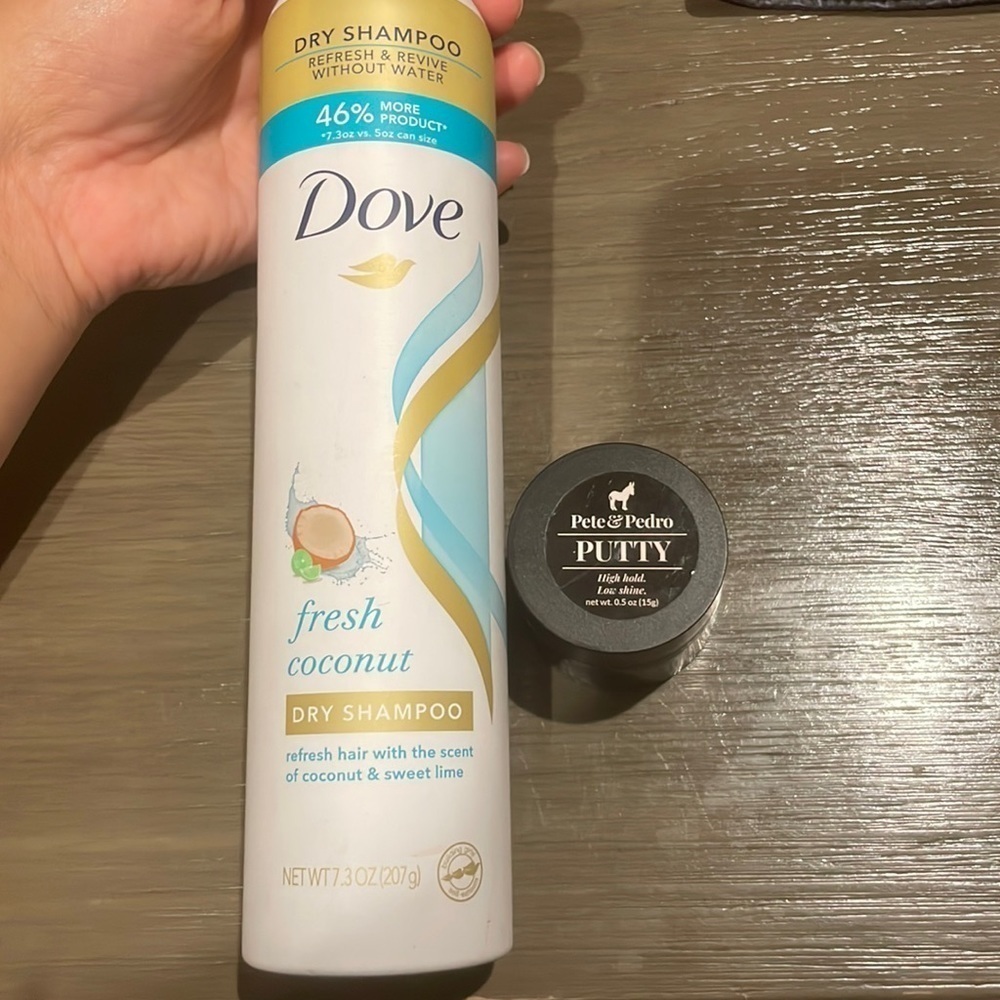 DOVE AND PETE AND PEDOR BUNDLE DRY SHAMPOO AND PUTTY​​​​​​​​